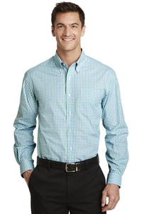 S654 - Port Authority Long Sleeve Gingham Easy Care Shirt