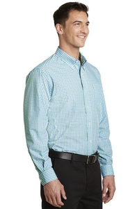 S654 - Port Authority Long Sleeve Gingham Easy Care Shirt