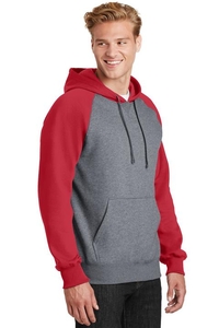 ST267 - Sport-Tek Raglan Colorblock Pullover Hooded Sweatshirt