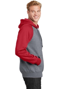 ST267 - Sport-Tek Raglan Colorblock Pullover Hooded Sweatshirt