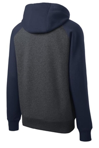 ST269 - Sport-Tek Raglan Colorblock Full-Zip Hooded Fleece Jacket. ST269