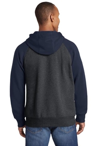 ST269 - Sport-Tek Raglan Colorblock Full-Zip Hooded Fleece Jacket. ST269