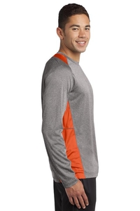 ST361LS - Sport-Tek Long Sleeve Heather Colorblock Contender Tee