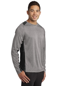 ST361LS - Sport-Tek Long Sleeve Heather Colorblock Contender Tee