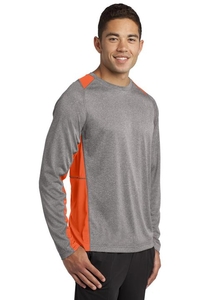 ST361LS - Sport-Tek Long Sleeve Heather Colorblock Contender Tee