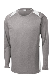 ST361LS - Sport-Tek Long Sleeve Heather Colorblock Contender Tee