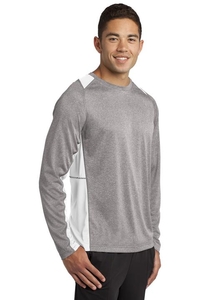 ST361LS - Sport-Tek Long Sleeve Heather Colorblock Contender Tee