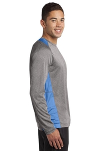 ST361LS - Sport-Tek Long Sleeve Heather Colorblock Contender Tee