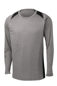 ST361LS - Sport-Tek Long Sleeve Heather Colorblock Contender Tee