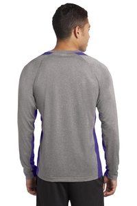ST361LS - Sport-Tek Long Sleeve Heather Colorblock Contender Tee