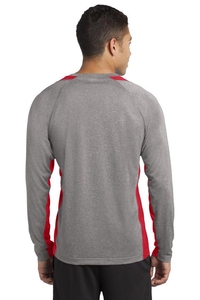 ST361LS - Sport-Tek Long Sleeve Heather Colorblock Contender Tee