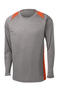 ST361LS - Sport-Tek Long Sleeve Heather Colorblock Contender Tee
