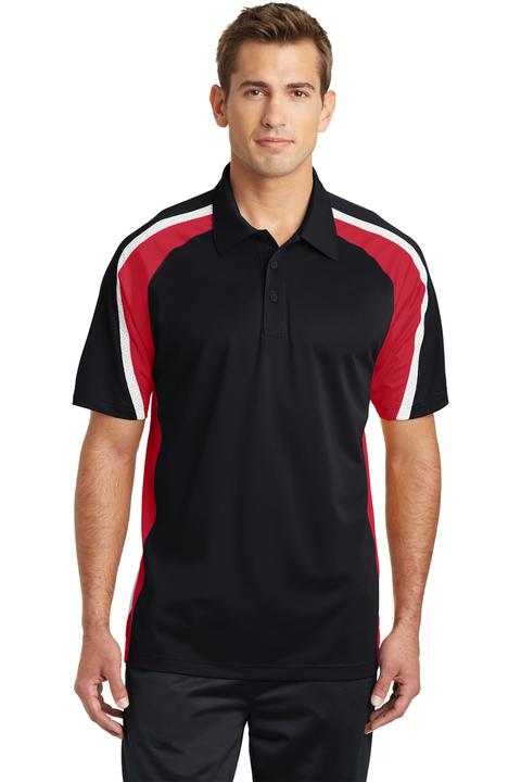 ST654 - Sport-Tek Tricolor Micropique Sport-Wick Polo