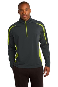 ST851 - Sport-Tek Sport-Wick Stretch 1/2-Zip Colorblock Pullover