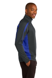 ST851 - Sport-Tek Sport-Wick Stretch 1/2-Zip Colorblock Pullover