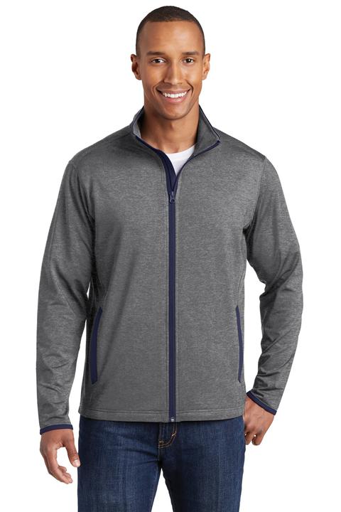 ST853 - Sport-Tek Sport-Wick Stretch Contrast Full-Zip Jacket. ST853