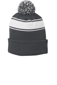 STC28 - Sport-Tek Stripe Pom Pom Beanie. STC28
