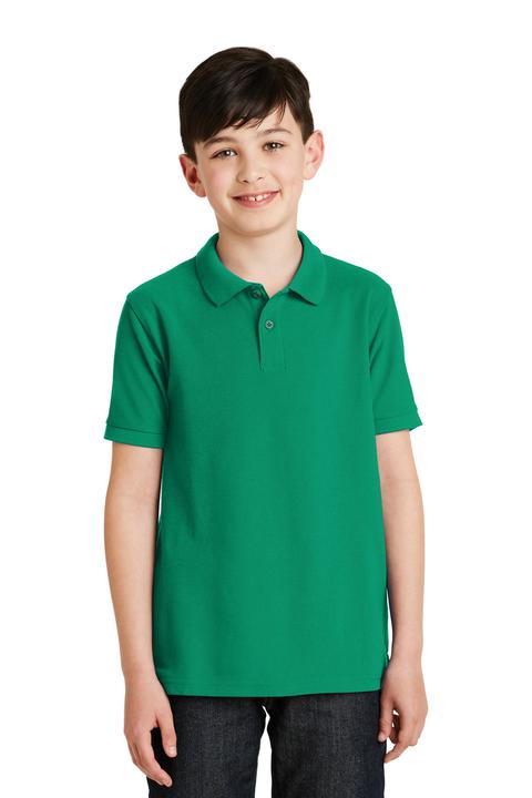 Y500 - Port Authority Youth Silk Touch Polo.  Y500