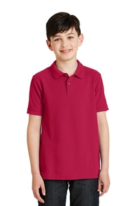 Y500 - Port Authority Youth Silk Touch Polo.  Y500