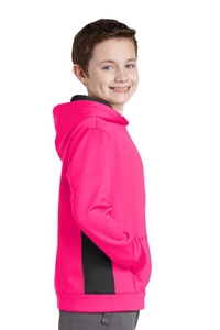 YST235 - Sport-Tek Youth Sport-Wick Fleece Colorblock Hooded Pullover. YST235