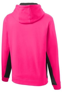 YST235 - Sport-Tek Youth Sport-Wick Fleece Colorblock Hooded Pullover. YST235