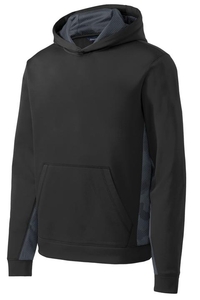 YST239 - Sport-Tek Youth Sport-Wick CamoHex Fleece Colorblock Hooded Pullover.  YST239