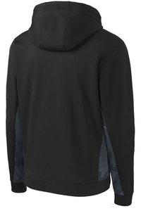 YST239 - Sport-Tek Youth Sport-Wick CamoHex Fleece Colorblock Hooded Pullover.  YST239