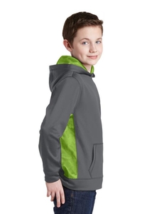 YST239 - Sport-Tek Youth Sport-Wick CamoHex Fleece Colorblock Hooded Pullover. YST239