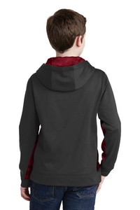 YST239 - Sport-Tek Youth Sport-Wick CamoHex Fleece Colorblock Hooded Pullover. YST239
