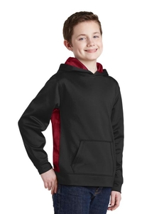 YST239 - Sport-Tek Youth Sport-Wick CamoHex Fleece Colorblock Hooded Pullover. YST239