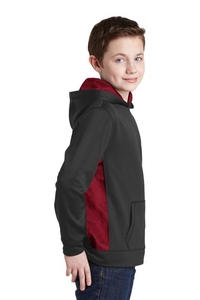 YST239 - Sport-Tek Youth Sport-Wick CamoHex Fleece Colorblock Hooded Pullover. YST239