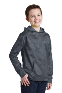 YST240 - Sport-Tek Youth Sport-Wick CamoHex Fleece Hooded Pullover. YST240