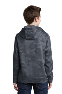 YST240 - Sport-Tek Youth Sport-Wick CamoHex Fleece Hooded Pullover. YST240