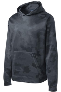 YST240 - Sport-Tek Youth Sport-Wick CamoHex Fleece Hooded Pullover. YST240