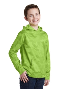 YST240 - Sport-Tek Youth Sport-Wick CamoHex Fleece Hooded Pullover. YST240
