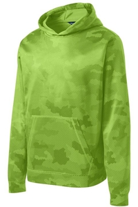 YST240 - Sport-Tek Youth Sport-Wick CamoHex Fleece Hooded Pullover. YST240