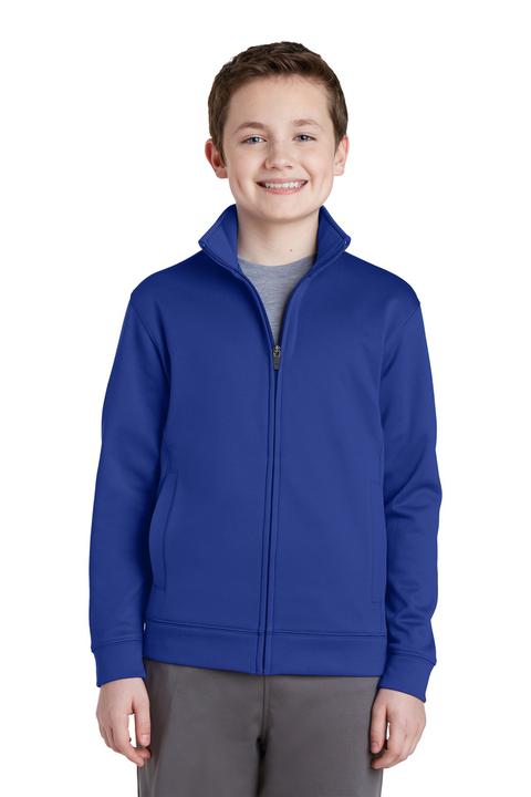 YST241 - Sport-Tek Youth Sport-Wick Fleece Full-Zip Jacket.  YST241