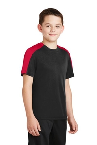 YST354 - Sport-Tek Youth PosiCharge Competitor Sleeve-Blocked Tee