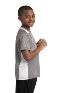 YST361 - Sport-Tek Youth Heather Colorblock Contender Tee