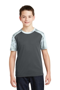 YST371 - Sport-Tek Youth CamoHex Colorblock Tee