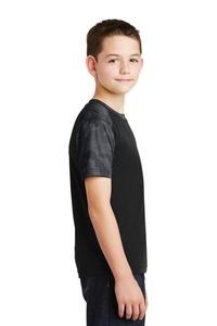 YST371 - Sport-Tek Youth CamoHex Colorblock Tee