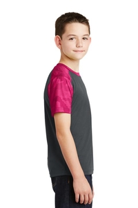 YST371 - Sport-Tek Youth CamoHex Colorblock Tee