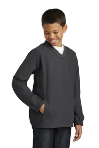 YST72 - Sport-Tek Youth V-Neck Raglan Wind Shirt