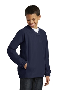 YST72 - Sport-Tek Youth V-Neck Raglan Wind Shirt