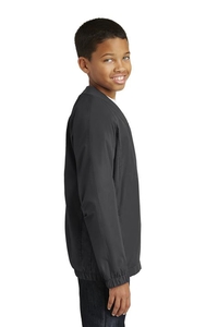 YST72 - Sport-Tek Youth V-Neck Raglan Wind Shirt
