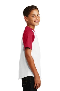 YT201 - Sport-Tek Youth Short Sleeve Colorblock Raglan Jersey