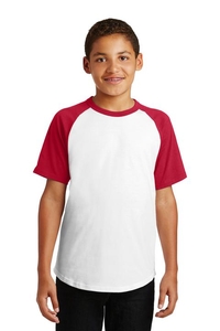 YT201 - Sport-Tek Youth Short Sleeve Colorblock Raglan Jersey