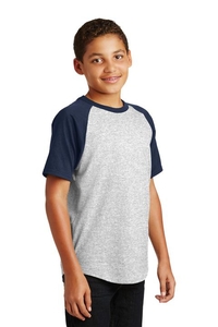 YT201 - Sport-Tek Youth Short Sleeve Colorblock Raglan Jersey