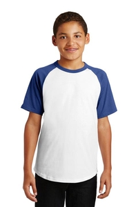 YT201 - Sport-Tek Youth Short Sleeve Colorblock Raglan Jersey