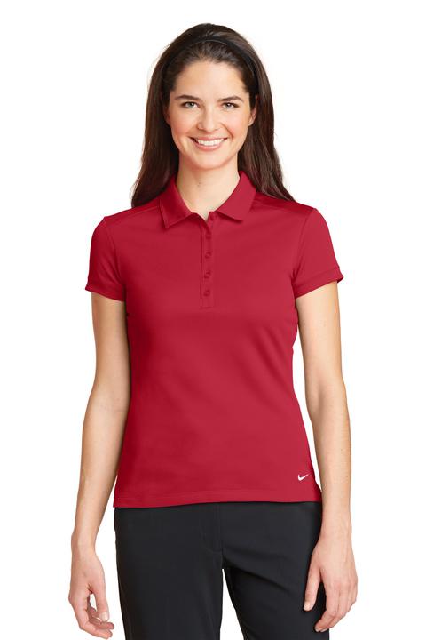 746100 - Nike Golf Ladies Dri-FIT Solid Icon Pique Modern Fit Polo. 746100